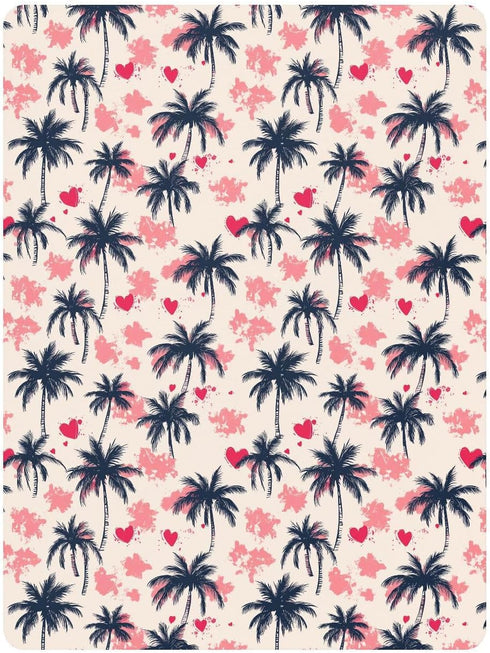 miaozhen 1 Pack 52x28 Cotton Baby Crib Sheets Soft Palm Tree Anime Valentines Toddler Bed Sheets for Nursery decoracion