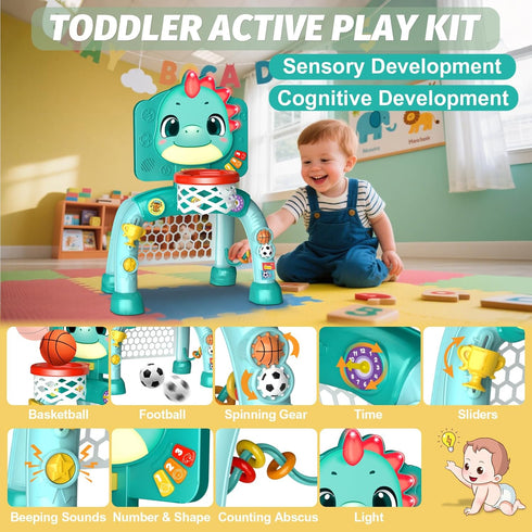 1 1-3 Zerhunt Baby Boy Toys for Year Old: Motor Skills Development Energy Release by Mini Basketball & Soccer