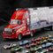 BoomCaCa Toy Truck Transport Car Carrier - 18 Sport Cars in Truck Toys,