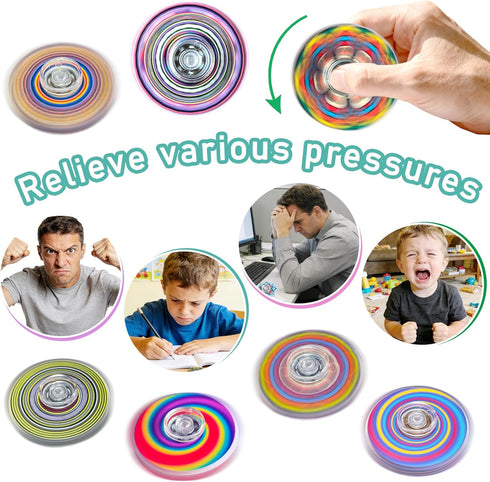 nobleboy 50 Pack Funny Fidget Spinner Toys Bulk Mini,Birthday Gifts Party Favors Supplies Goodie Bags Stuffers for Kids