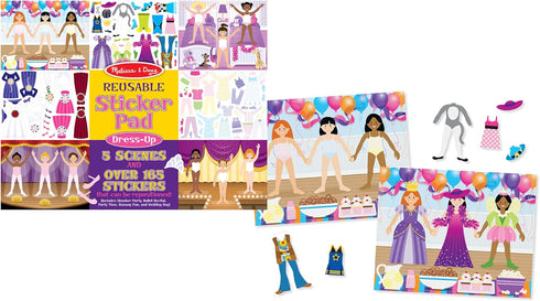 Melissa & Doug Reusable Sticker Pad: Dress-Up - 165+ Removable Stickers for Kids