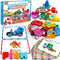 Vanmor Wooden Vehicle Alphabet Puzzle for Toddlers, Traffic ABC Letter Sight Words