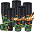 24 Pieces 16 oz Video Game Theme Cups for Kids Gamer Birthday Party Supplies (Green)