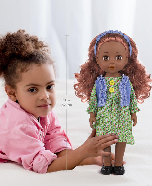14" Set 1 2 3 4 5 6 GAGAKU Black Doll for Girls, Black Dolls for Toddlers Kids Years Old, Black Girl Baby Doll