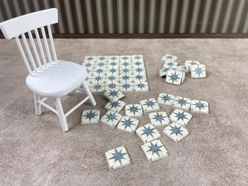 150 Pcs Dollhouse Flooring, 1:12 Scale Miniature Checkerboard Floor Tiles