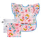 Bumkins Ruffle Apron Bib and 2-pack Sandwich Bags, Waterproof Fabric