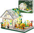 Flower House Building Mini Set with LED, City Street View Greenhouse Building