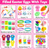 HLXGFCAI 100 PCS Prefilled Easter Eggs with Toys Inside, Easter Egg Fillers, Easter Eggs Filled, Easter Basket Stuffers