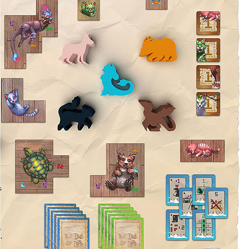 The Isle of Cats: Kittens + Beasts Expansion Board Game for Ages 8+