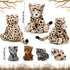 5 Set Mommy 4 Tummy Silipull Pcs Cheetah Stuffed Animals Large Cheetah Plush with Soft Cuddly Baby Cubs in Her for Boys