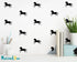32pcs/Set Metallic Horse Wall Stickers, Vinyl Decals for Kids Room, Removable Mural SA525 (Black)