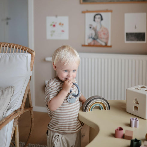 mushie Silicone Space Teething Ring Toy