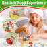 Sets 3-5 Lehoo Castle Wooden Play Food for Kids Kitchen - Pizza Toy with Pot & Pan, Play Kitchen Accessories, Pretend