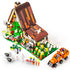 SEMKY City Series Farm House Building Blocks Set with LED Lights, (610Pieces)