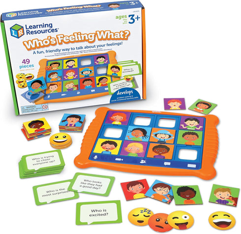 Learning Resources Who's Feeling What? Social Emotional Learning Games, 49 Pieces, Age 3+