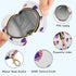 PYBUG Independence Day Heart Round Pacifier Storage Case, Polyester & TPU Lined with Hook Buckle, Pacifier Container