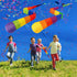 Leyndo 12 Pcs Throw and Catch Ball with Rainbow Tail - Soft Rainbow Play Balls for Games and Activities, 25.59 Inch Long
