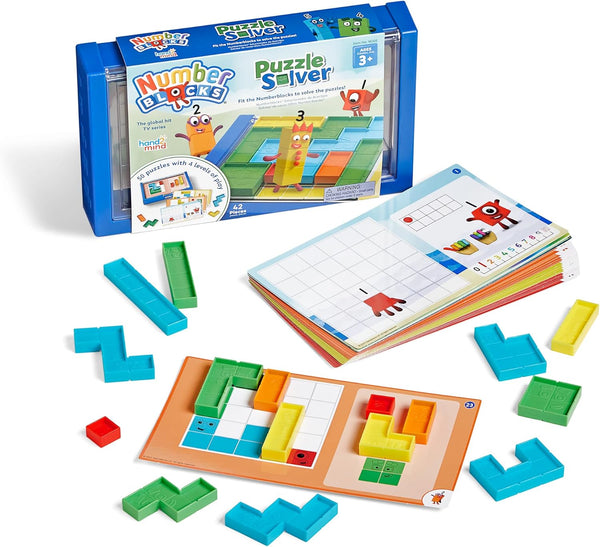 hand2mind Numberblocks Puzzle Solver, Educational Logic Puzzles for Kids Ages 3-5, Tactile Sensory Toys