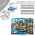 Colorful Seaside Town Jigsaw Puzzle - 1000 Pieces for Adults - Challenging Hardboard Puzzle for Game Nights - 27" x 20"
