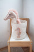 Mon Ami Seahorse Designer Linen Storage Bin - Kids Laundry Basket, Toy Boxes, Cute Baby Nursery Baskets, 8x8 in