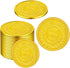 100 Count Plastic Gold Coins Set, Pirate Treasure Gold Play Coins for Kids Party Theme Props Decorations
