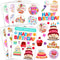 Large Birthday Stickers, 24 Sheets Happy Birthday Stickers for Kids, Classroom, Cake Stickers