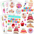 Large Birthday Stickers, 24 Sheets Happy Birthday Stickers for Kids, Classroom, Cake Stickers