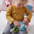 HABA Snug Up Philine, 10" Soft Doll with Embroidered Face, Pink Pigtail, Removable Blue Dress, Machine Washable