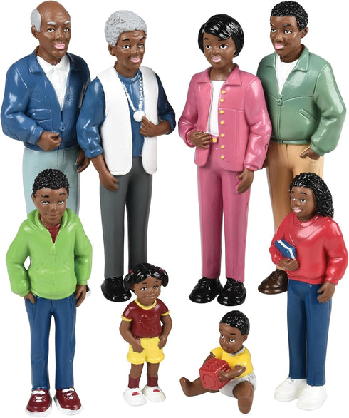 Cre8tive Minds Creative Minds Marvel Education African American Family Toy Figure Set for Kids