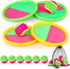 Hxezoc Toss and Catch Ball Set with 4 Paddles 6 Balls and 1 Storage Bag, Ball Sports Toys for Kids and Adults Family