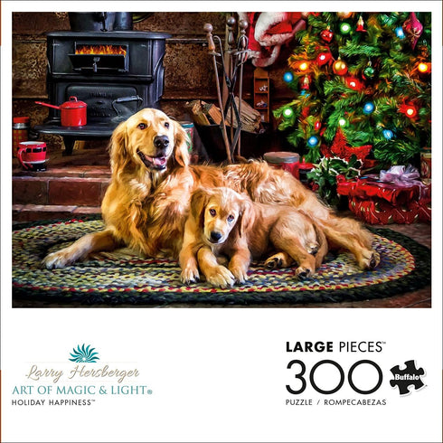 Buffalo Games - Larry Hersberger - Holiday Happiness - 300 Piece Jigsaw Puzzle for Adults 14 and up Challenging Puzzle Perfect for Game Nights - Finished Puzzle Size is 21.25 x 15.00