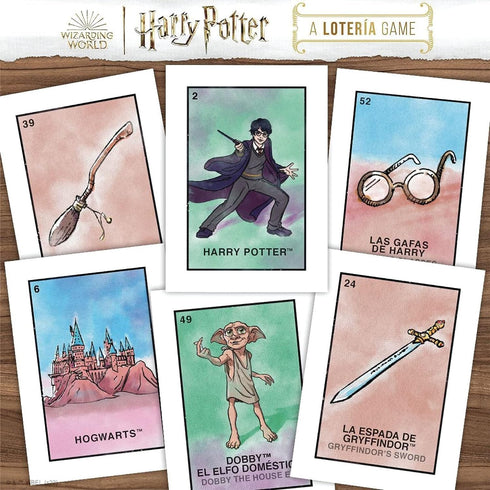 Harry Potter Loteria Game - Bingo Style with Custom Artwork Inspired by Mexican Culture
