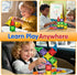 Kerhitoy 48PCS Set 3+ Mini Magnetic Tiles Travel Years | Kids Magnetic Building Blocks with Iron Box | STEM Educational