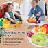 Ming You Set 2 1 3-5 Kids Shopping Cart with Cutting Play Food for Kid Kitchen, in Shopping Cart for Kids Grocery Store