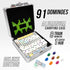Set 2 8 8 99 Front Porch Classics, Mexican Train Domino On-The-Go Aluminum Carrying Case, to Players Ages