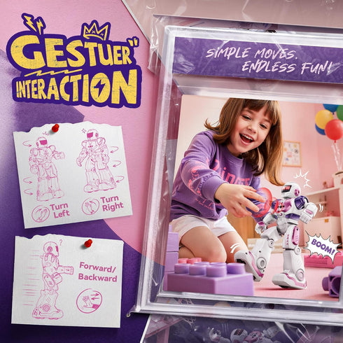 6088 Programmable, 3 4 5 6 Ruko RC Robot Toys for Kids, Smart Gesture Sensing Interactive, Singing Dancing Rechargeable