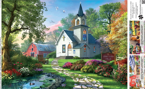 Buffalo Games - Dominic Davison - 500 Piece Jigsaw Puzzle for Adults - Little White Chapel - Finished Size 21.25 x 15.00