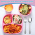 E-far Toddler Forks and Spoons Set, 10-Piece Stainless Steel Safe Silverware for Self Feeding, Dishwasher Safe