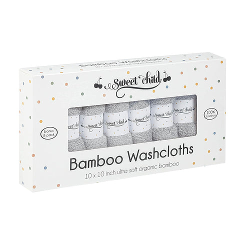 Sweet Child 8-Pack Baby Washcloths - Super Soft Rayon Cloths for Newborns, Infants, Kids, Bath Towels