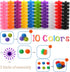 RAINBOW TOYFROG 100 Piece Interlocking Gears Toys Kit with Tote - Colorful Manipulatives for Kids' Sensory Bin