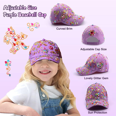 Coosilion Gifts for Girls 4-12 Years Old - Decorate Your Own Baseball Cap with Cute Stickers, Arts & Crafts