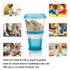 OVOY Cereal On the Go Cups Breakfast Drink Cups Portable Yogurt and Cereal To-Go Container Cup (Blue)