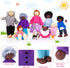 20 Set 16 4 Skylety Pcs Wooden Dollhouse Family of Mini People Figures and Pets, Wooden Dollhouse Dolls Cosplay Family