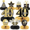 9 Pieces 40th Birthday Decoration - Cheers to 40 Years Honeycomb Centerpieces for Tables, Party Decor Supplies