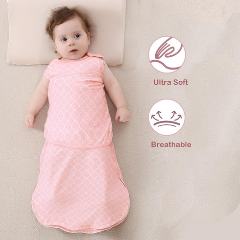 6-12 Large,100% Cotton-2-Piece Baby Swaddle,Sleep Sack Months,Adjustable WearableTransition Blanket,Miracle Swaddles