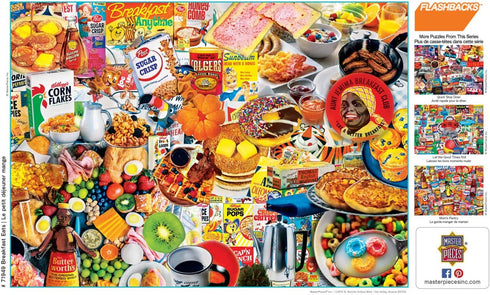 Masterpieces 1000 Piece Jigsaw Puzzle - Retro Flashback Breakfast Eats Morning Food Cereal, 19.25"x26.75" - Fun for All