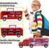 JODUDLR 3-4 Set 12-in-1 3-7,Red Toddler Toys for Year Old Boys,Large Transport Cars Carrier Truck Toys with Vehicles