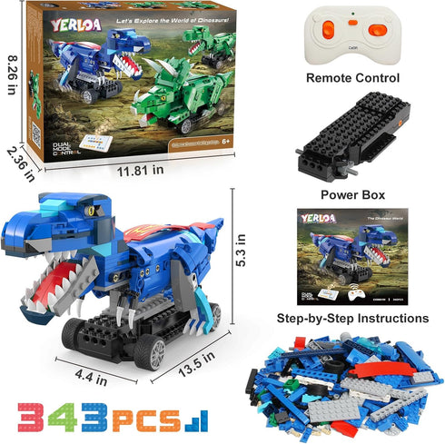 8-12 5-7 6-7, 6 7 8 9 10 11 12 343 Sets Yerloa Dinosaur Toys for Boys Age Jurassic Building Kits for Kids + Year Old