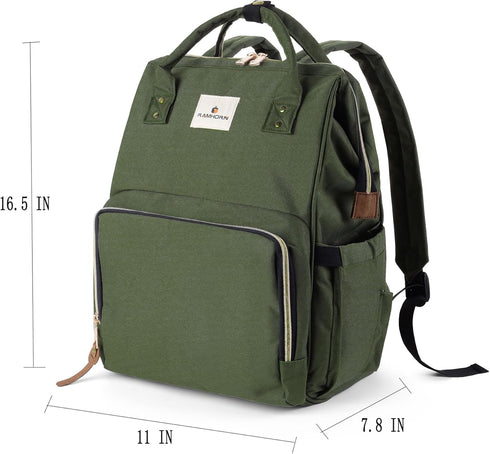 Backpack Backpacks Ramhorn Diaper Bag for Women, Travel with Insulated Bottle Pocket, Stroller Straps and Changing Mat