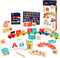 Battat Education Wooden Alphabet Train Set ABC Letter Train Toy with 84
